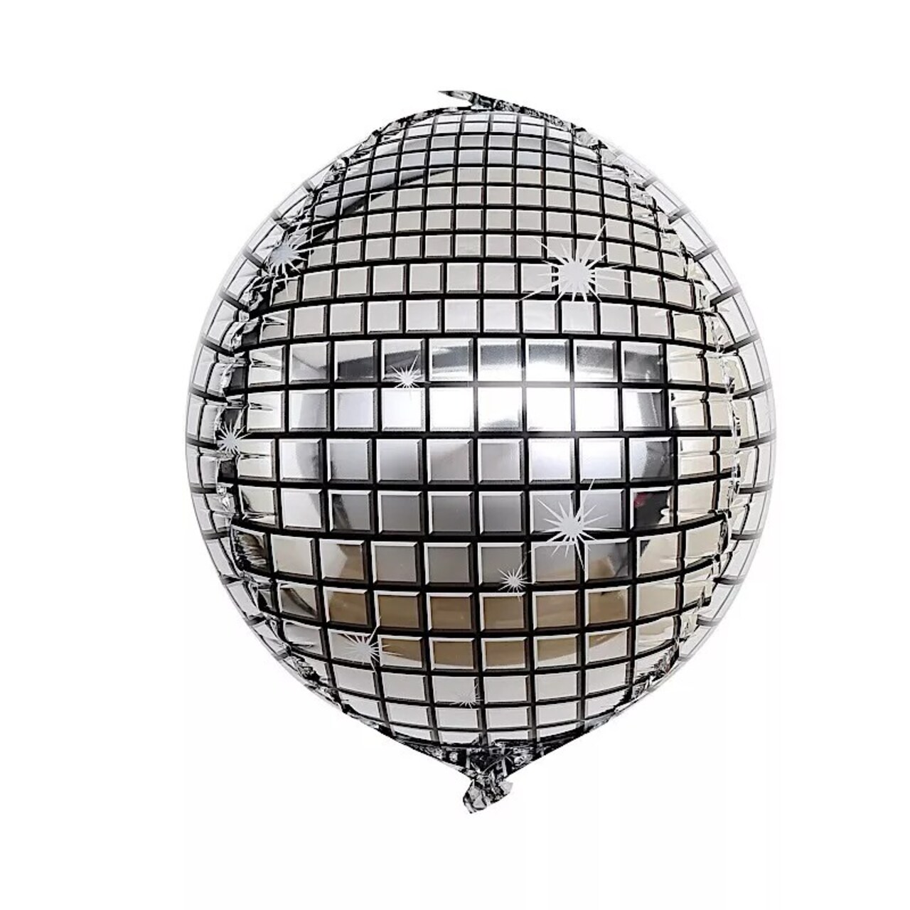 13" wide Silver Disco Ball Orb Mylar Foil Balloon Party Wedding Decorations